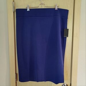 Eloquii Blue Pencil Skirt Elastic Waist 22